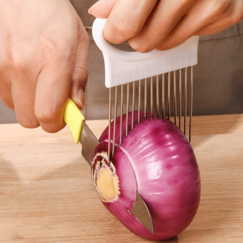 Onion Holder Slicer - 1/4 adet paslanmaz çelik soğan iğnesi