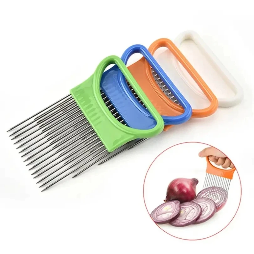 Onion Holder Slicer - Mutfak Gereçleri Paslanmaz Çelik Soğan Doğrayıcı