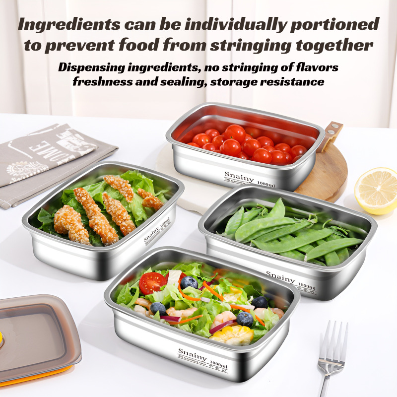 Meal Prep Oven Safe Containers - Premium Paslanmaz Çelik Gıda Sınıfı Öğle