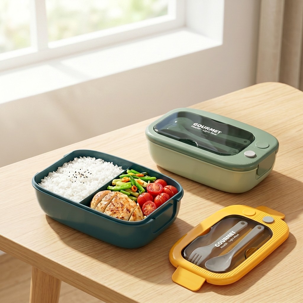 Meal Prep Dinners - Mikrodalgada Kullanılabilir Plastik Bento Kutusu 2
