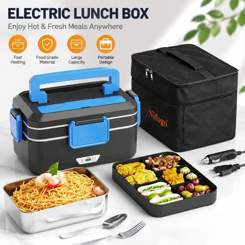 Meal Prep Bag - Çift Amaçlı Elektrikli Isıtmalı Yemek Kutusu,