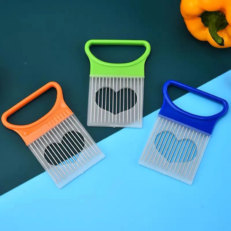 Onion Holder Slicer - 1-3 adet Renkli Soğan Dilimleyici ile