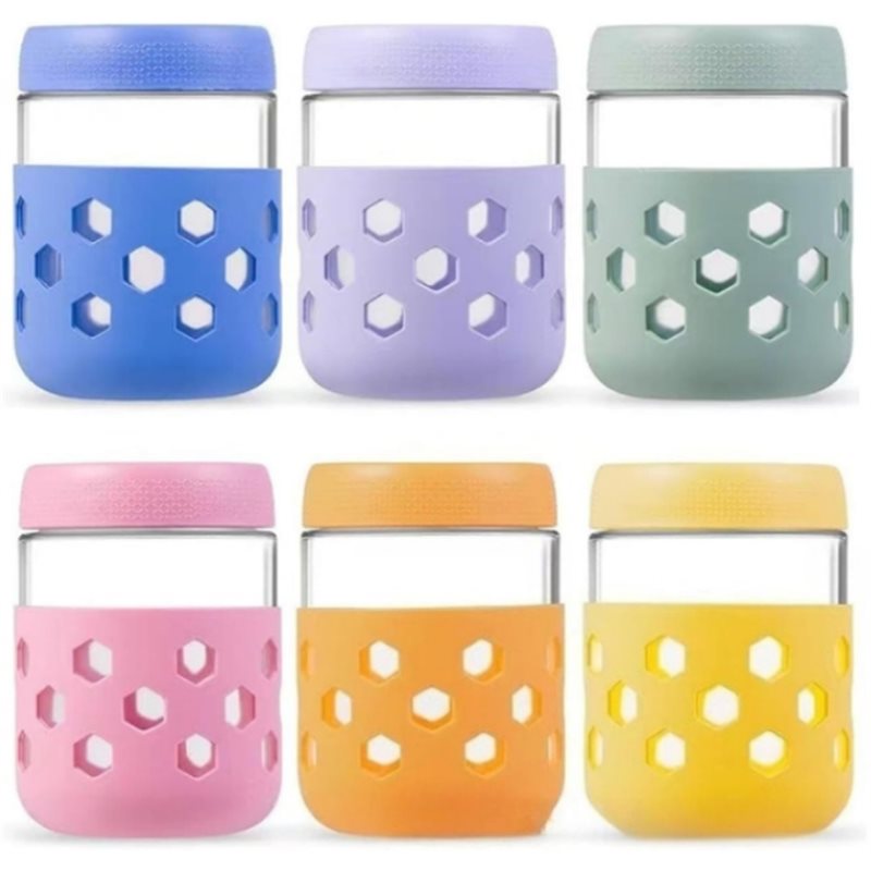 Meal Prep Oatmeal Jars - AB33-Hava Geçirmez Kapaklı Cam Kavanozlar, Gecelik