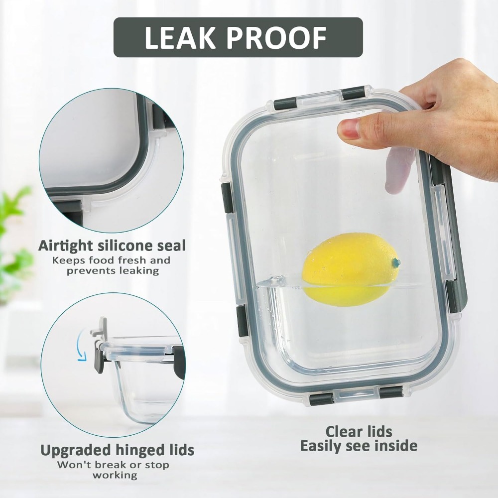 10'lu Paket 22oz Cam Yemek Haz - Meal Prep Oven Safe Containers incelemesi ve fiyatı