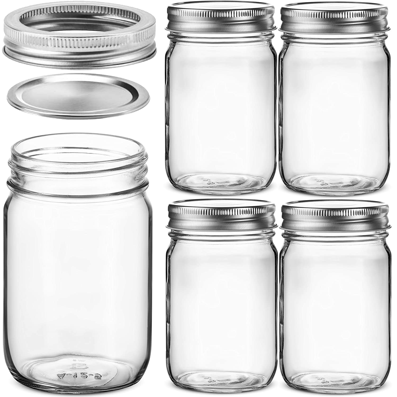 4 adet 450ml cam düzenli ağız  - Meal Prep Jar Salad incelemesi ve fiyatı