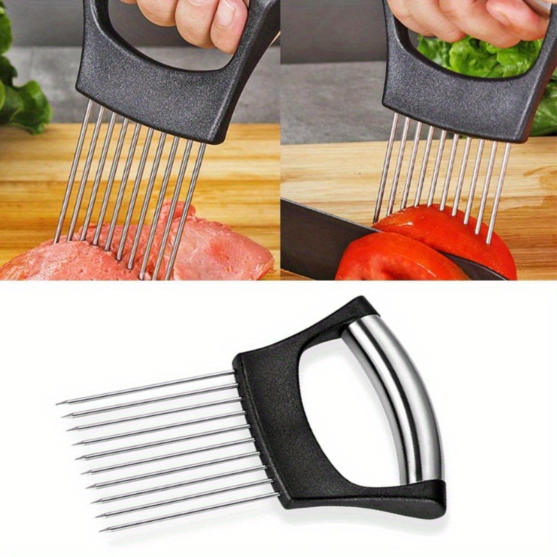 1 adet çelik soğan iğnesi kesm - Onion Holder Slicer incelemesi ve fiyatı
