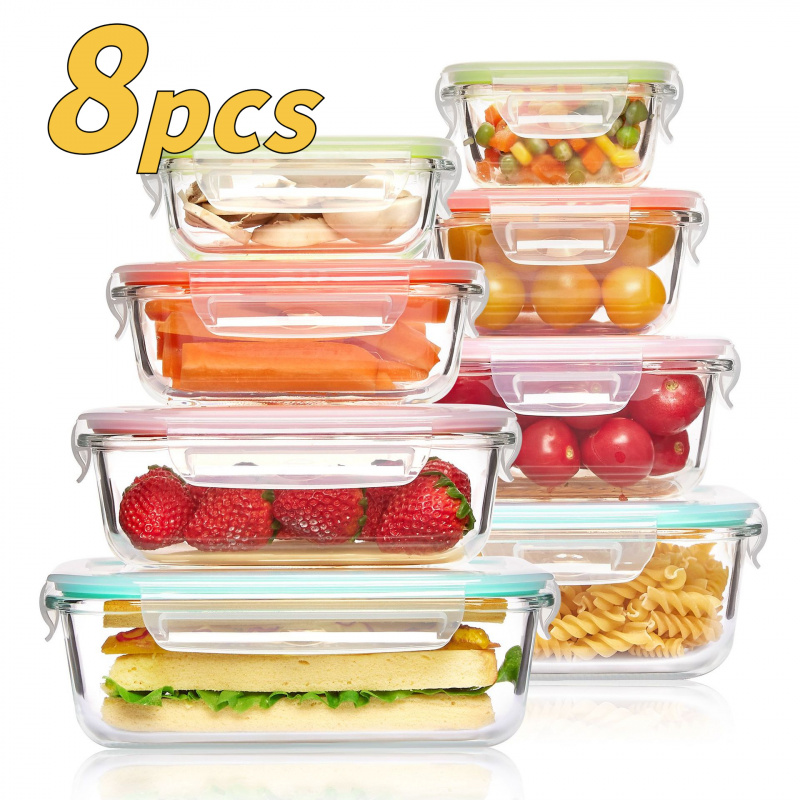 8 adet mühürlü cam gıda saklam - Meal Prep Oven Safe Containers incelemesi ve fiyatı