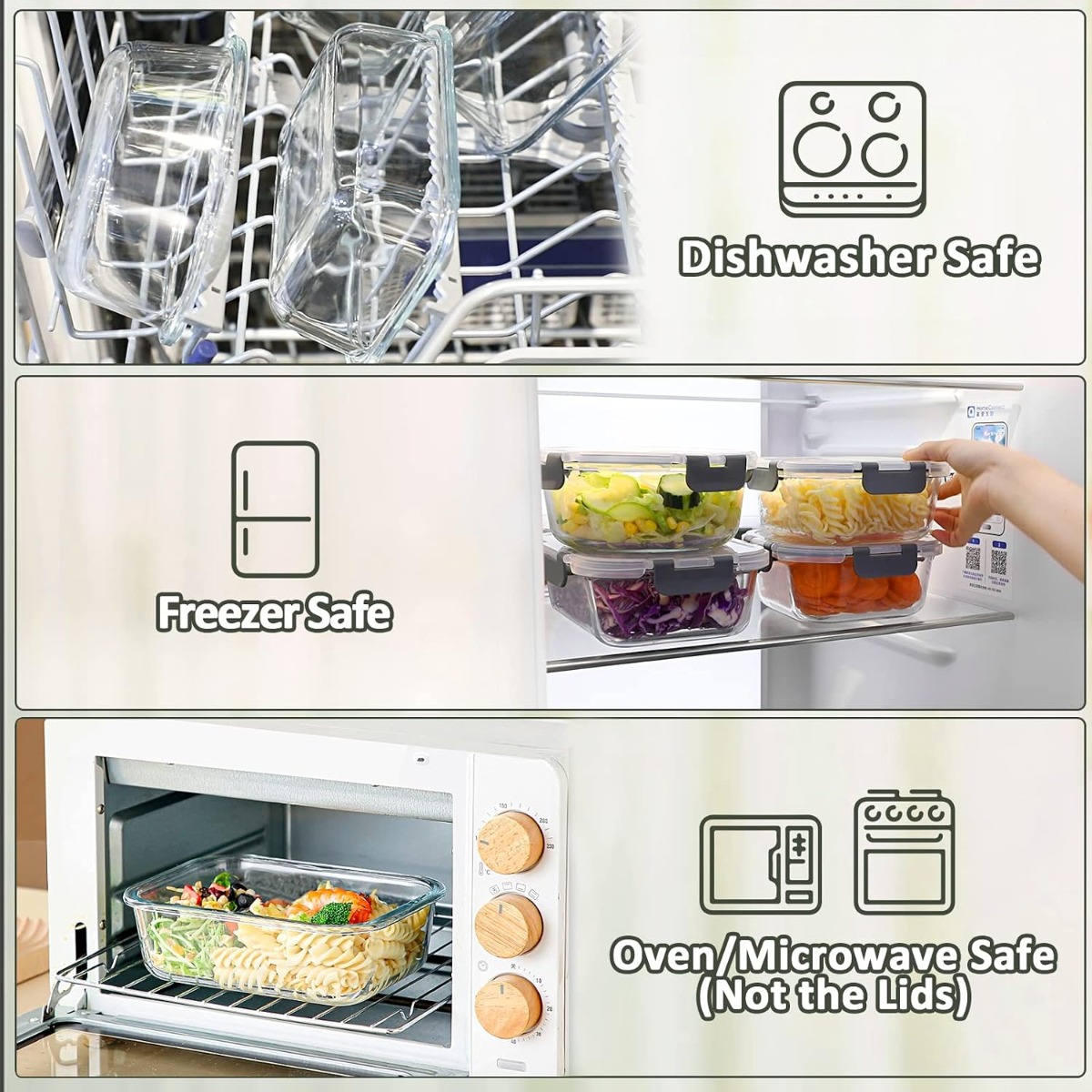 10 Set Cam Gıda Saklama Kabı,  - Meal Prep Oven Safe Containers incelemesi ve fiyatı