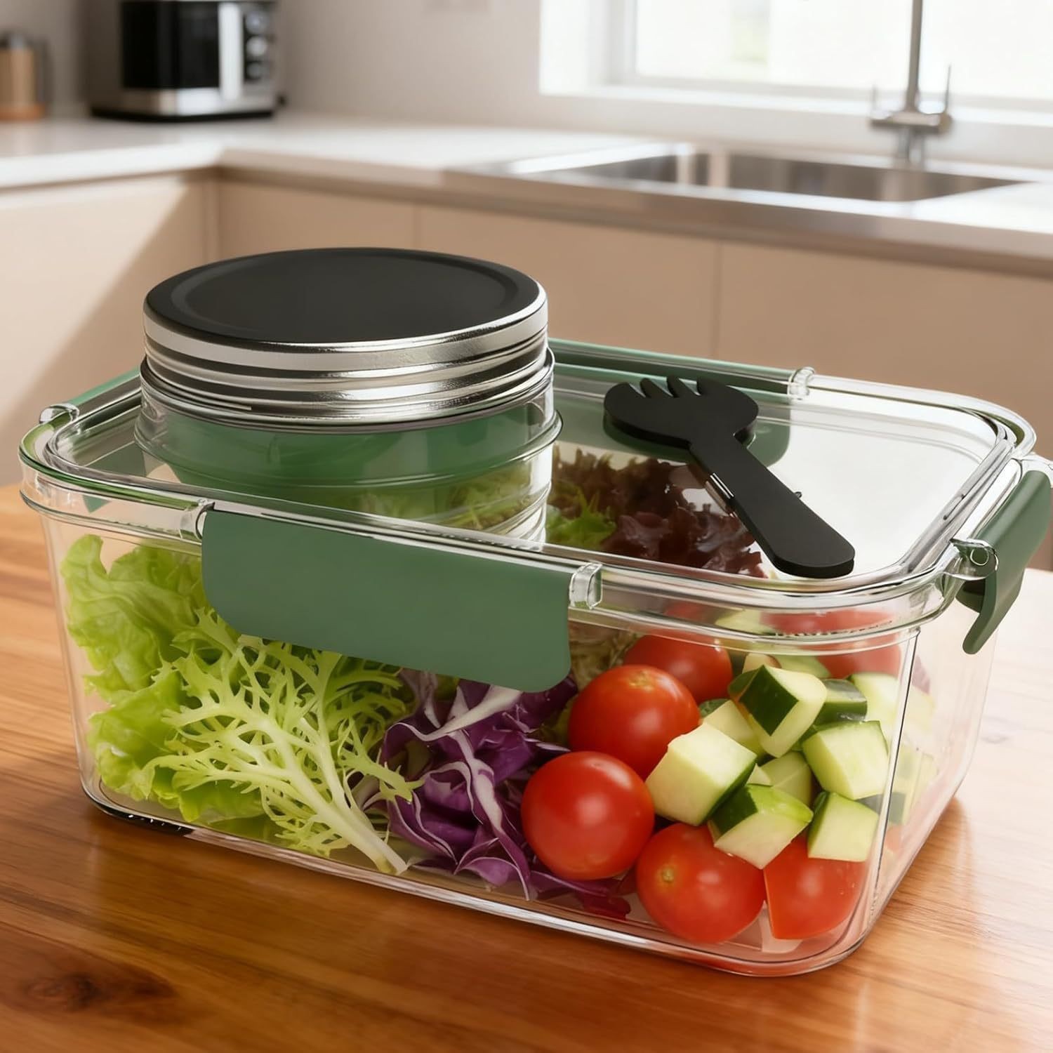 Güneş Enerjili Saklama Kabı, Y - Meal Prep Jar Salad incelemesi ve fiyatı