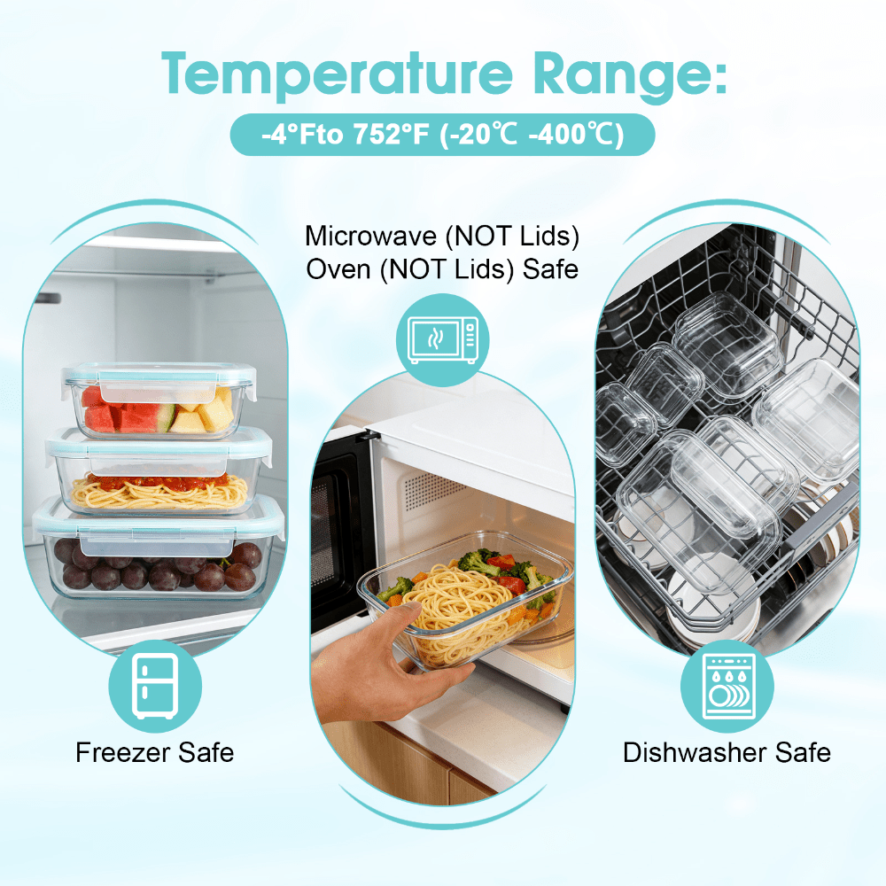 24 Parça Cam Gıda Saklama Kabı - Meal Prep Oven Safe Containers incelemesi ve fiyatı